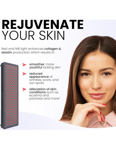 Panel de Luz Roja Hooga HG300, 60 LEDs, 660nm y 850nm