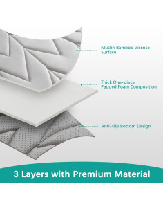 Alfombra de Juego Biloban 180x150 cm Antideslizante Gris 2