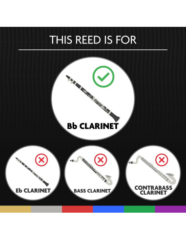 Reed Legere Clarinete Bb Corte Europeo Fuerza 3.50