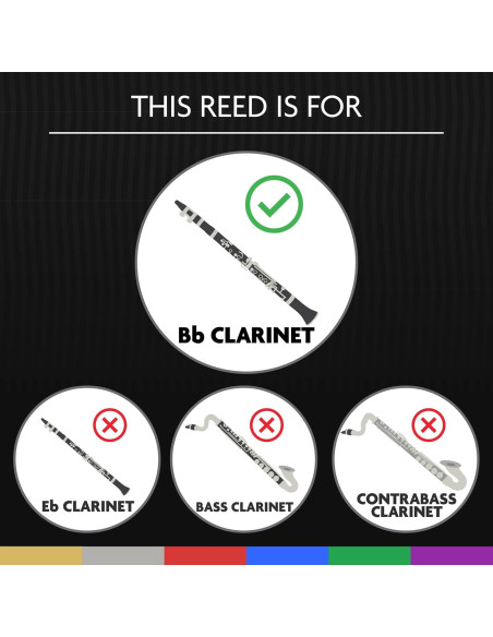 Reed Legere Clarinete Bb Corte Europeo Fuerza 3.50