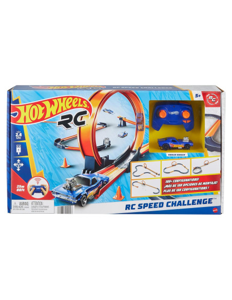 Set de pista Hot Wheels RC con coche 1:64 y 30 piezas Set de pista Hot Wheels RC con coche 1:64 y 30 piezas