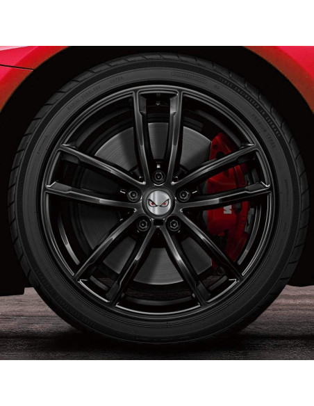 4 Tapas de Centro de Rueda SkinoEu 60mm Negro Plateado