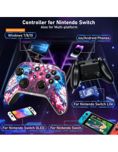 Controlador Pro Inalámbrico KINGLINE para Nintendo Switch