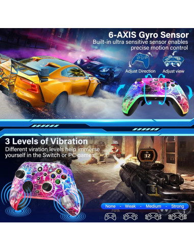 Controlador Pro Inalámbrico KINGLINE para Nintendo Switch