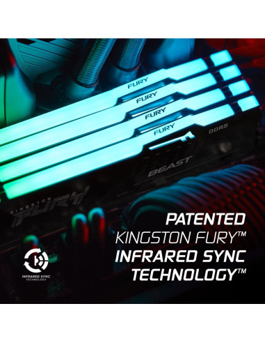 Memoria Kingston Fury Beast 32GB DDR5 6000MT/s RGB