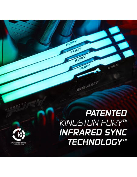Memoria Kingston Fury Beast 32GB DDR5 6000MT/s RGB