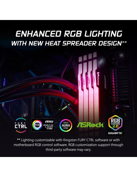 Memoria Kingston Fury Beast 32GB DDR5 6000MT/s RGB