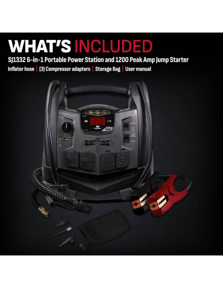 Arrancador de Salto Schumacher SJ1332 1200A 6 en 1 Portátil