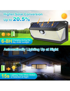 Luces Solares Brightever 388 LEDs 4000LM IP65 3 Modos 2