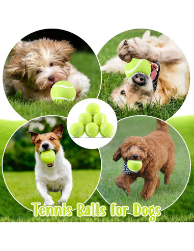 Hanaive 20 Pelotas de Tenis para Perros 5 cm Juguetes de Goma