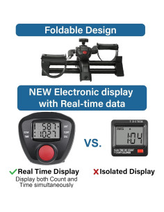 Ejercitador de Pedales Vaunn 565-SERIES-E con Pantalla LCD 2