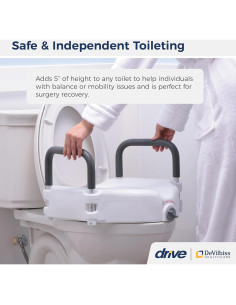 Asiento Elevado para Inodoro Drive Medical RTL12027RA 12.7 cm 2