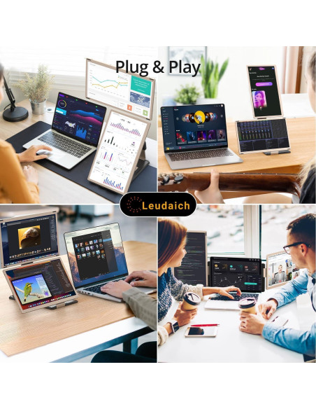 Extensor de Pantalla Portátil Leudaich 15.6" FHD 1080P DIY