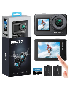 Cámara de acción AKASO Brave 7 4K 20MP resistente al agua
