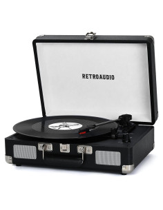 Reproductor de Vinilo Retro Bluetooth 3 Velocidades 3,41 kg