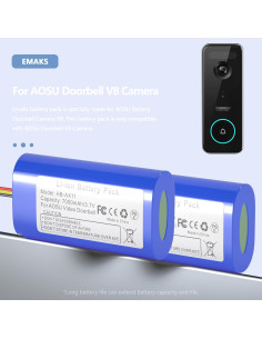 Batería recargable 7000mAh AOSU V8 - Incluye cable USB-C 2