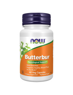 NOW Foods Butterbur con Feverfew 60 Cápsulas Veganas