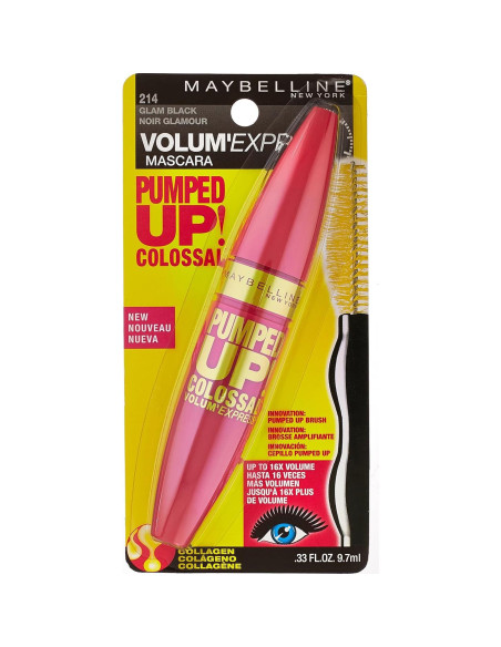 Máscara Maybelline Volum' Express Colosal 16x Negro 24g Máscara Maybelline Volum' Express Colosal 16x Negro 24g