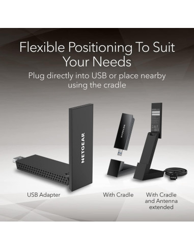 Adaptador USB 3.0 NETGEAR Nighthawk A8000 WiFi 6E 3Gbps