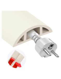 Cubierta de Suelo para Cables MYFAMIREA 10ft Beige PVC