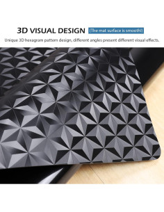 Alfombrilla para silla de oficina SALLOUS 160x130cm Negro 2