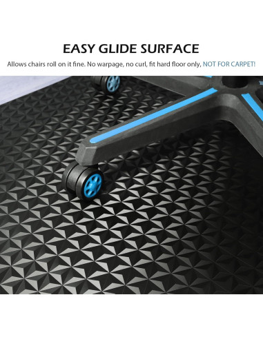 Alfombrilla para silla de oficina SALLOUS 160x130cm Negro