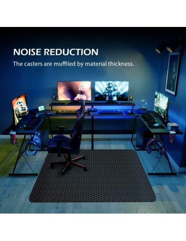 Alfombrilla para silla de oficina SALLOUS 160x130cm Negro