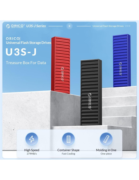 ORICO Unidad Flash USB 3.0 64GB 260MB/s con Llavero