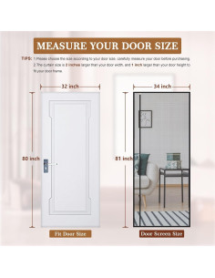 Yotache Puerta Pantalla Magnética 86x205 cm Negra 2