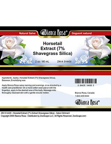 Ungüento Salve Extracto de Cola de Caballo Bianca Rosa 56.7 g