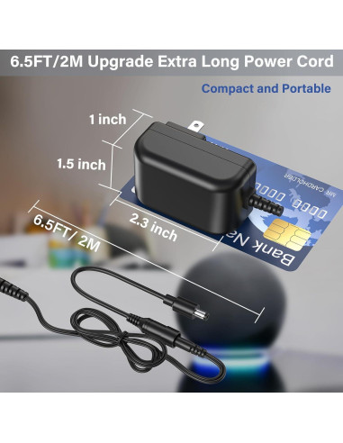 Cargador 18V HIENADTOR para Echo 3ra y 4ta Gen, Show 8