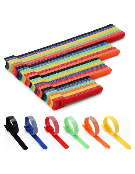 150 Sujetadores de Cable VITEVER Multicolores 4 Tamaños 150 Sujetadores de Cable VITEVER Multicolores 4 Tamaños