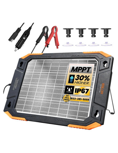 Cargador Solar BALDR 12V 13W Doble Cara Impermeable