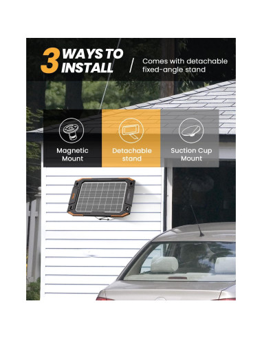 Cargador Solar BALDR 12V 13W Doble Cara Impermeable