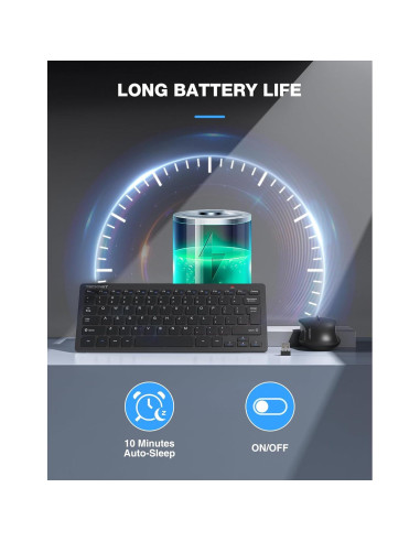 Combo Teclado y Ratón Inalámbrico TECKNET X315 Negro