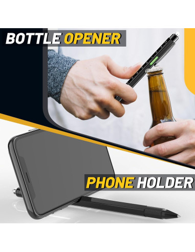 Bolígrafo Multi-Herramienta NADRQQE 9 en 1 Negro