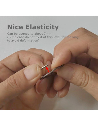 Anillas de Llave BANG TI Titanio 30mm 5 Piezas Gris