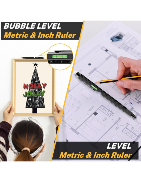 Bolígrafo Multi-Herramienta NADRQQE 9 en 1 Negro