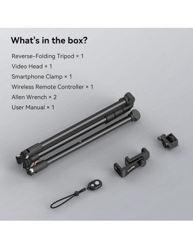 Trípode SmallRig PT-30 170 cm con Control Remoto y Luz