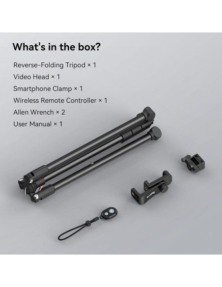 Trípode SmallRig PT-30 170 cm con Control Remoto y Luz