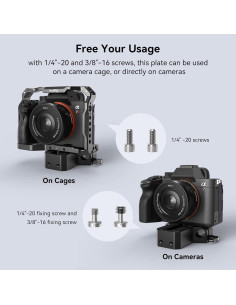 Placa Base SmallRig 1674 para Cámaras y Jaulas 15mm 2