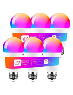 Bombillas Inteligentes ILC Alexa 12W RGB 1200 Lúmenes (Paquete de 6)