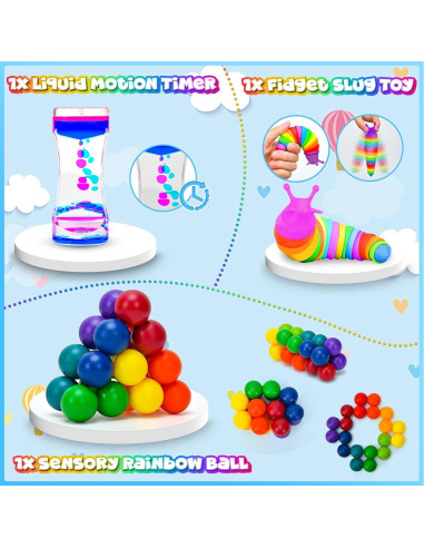 Set de 15 Juguetes Antiestrés Dr.Kbder para Niños y Adultos