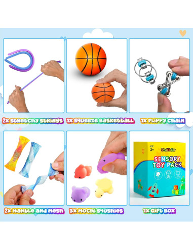 Set de 15 Juguetes Antiestrés Dr.Kbder para Niños y Adultos
