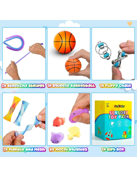 Set de 15 Juguetes Antiestrés Dr.Kbder para Niños y Adultos