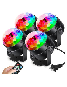 Luces de Fiesta Luditek - 4 Luces de Bola de Disco DJ