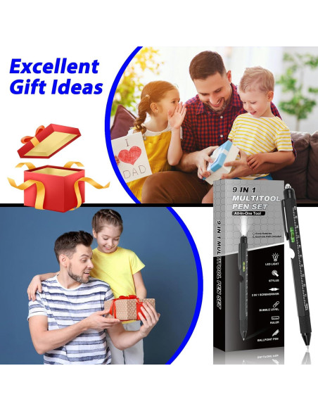 Bolígrafo Multitool 9 en 1 APHEKUL Negro EDC