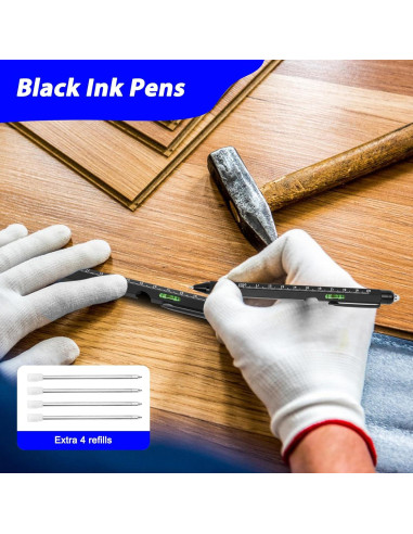 Bolígrafo Multitool 9 en 1 APHEKUL Negro EDC