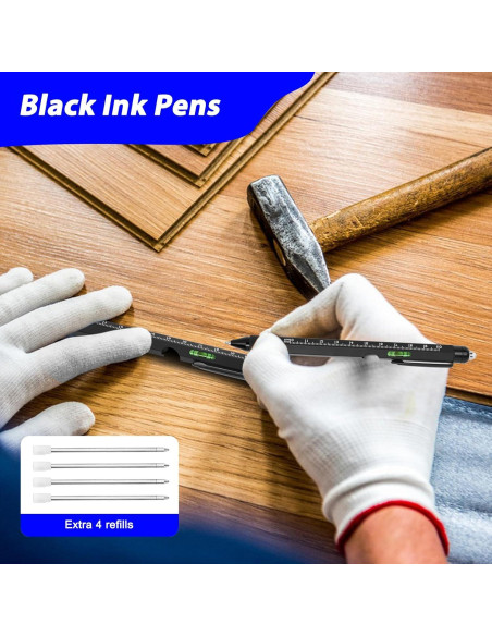 Bolígrafo Multitool 9 en 1 APHEKUL Negro EDC