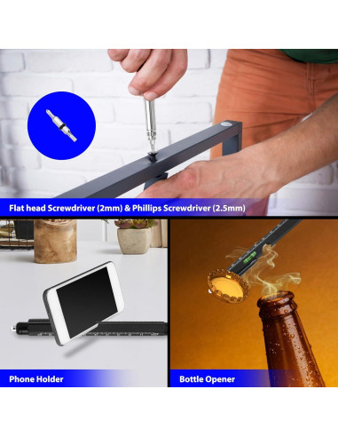 Bolígrafo Multitool 9 en 1 APHEKUL Negro EDC